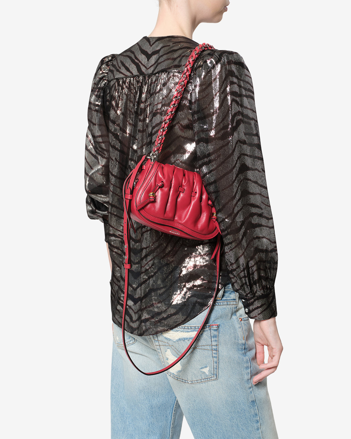 Isabel Marant Bolton PP0512FC-D4C14M Sac rouge écarlate XS
