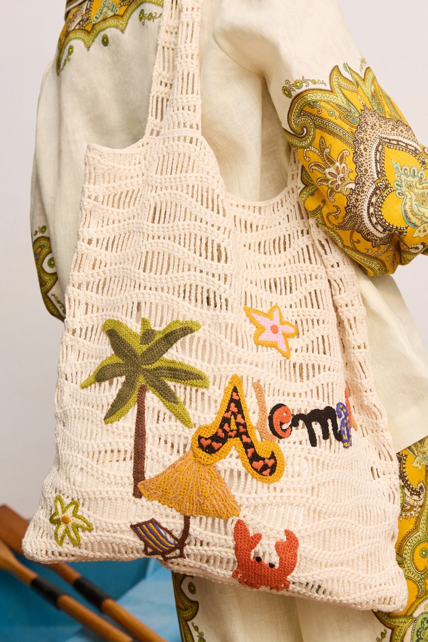 Alemäis Island Cove Crochet Tote sac crochet multicolore