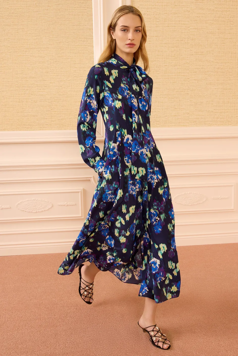 Ulla Johnson Evanthe PF260153 robe soie Evening Bloom