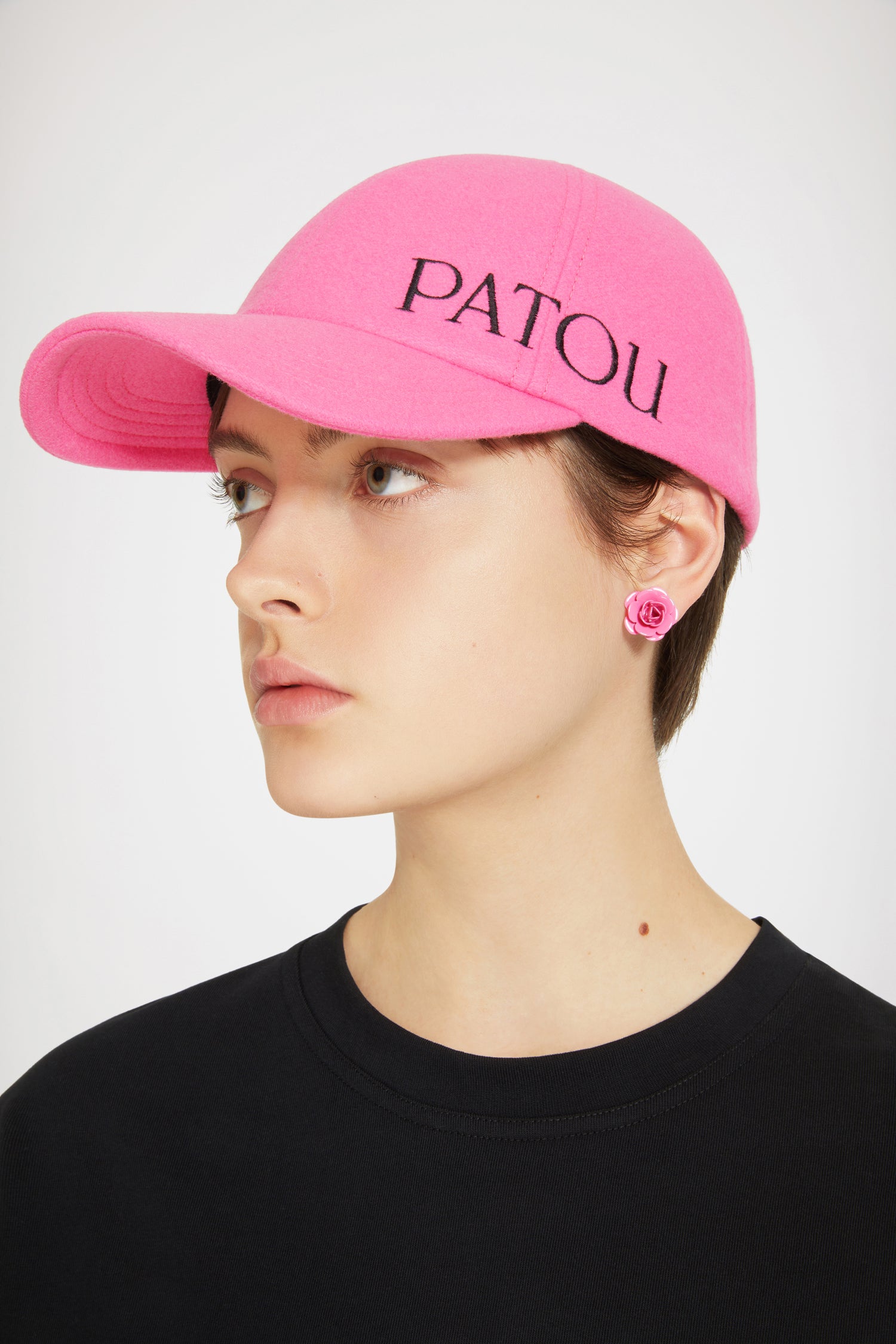 Patou boucles d'oreilles fleur JW087 rose Darling Pink