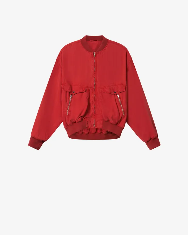 Isabel Marant Sabastian VE0808HA-D4I02H veste rouge oversize