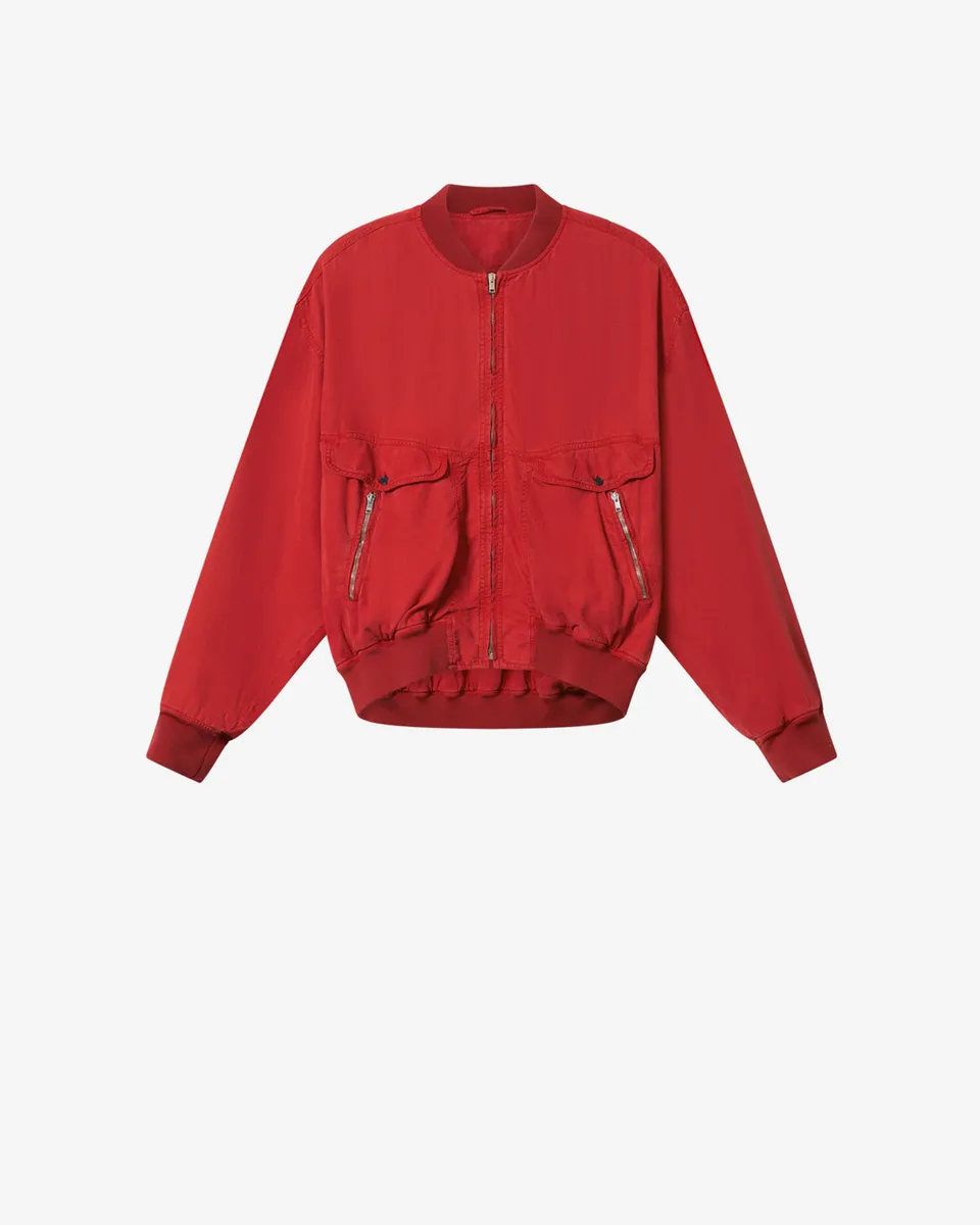 Isabel Marant Sabastian VE0808HA-D4I02H veste rouge oversize
