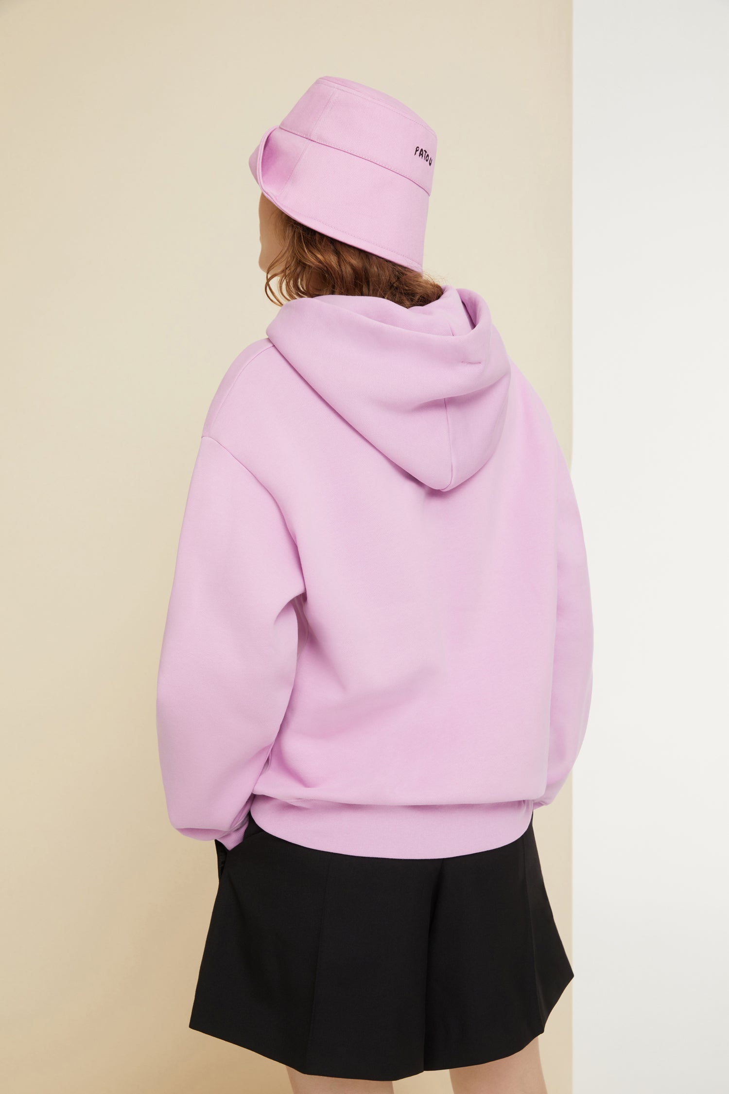 Patou Barbapapa JE048 sweat à capuche coton bio lilas
