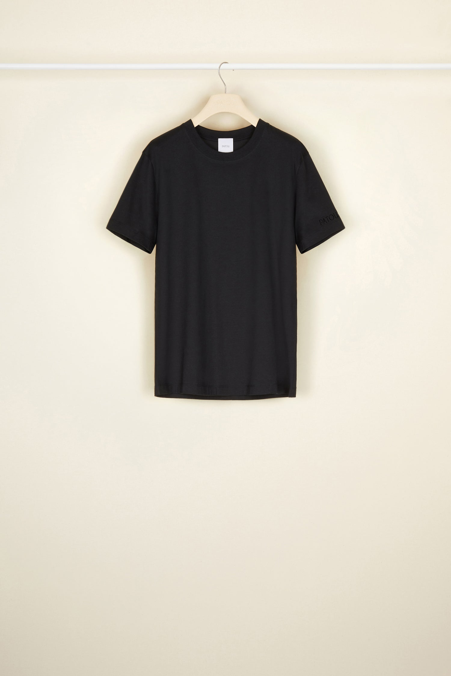 Patou E20JE0229993999B tee coton bio coeur noir