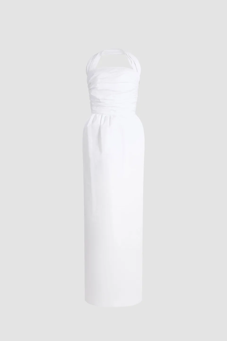 Patou robe bustier longue DR219 faille recyclée blanche