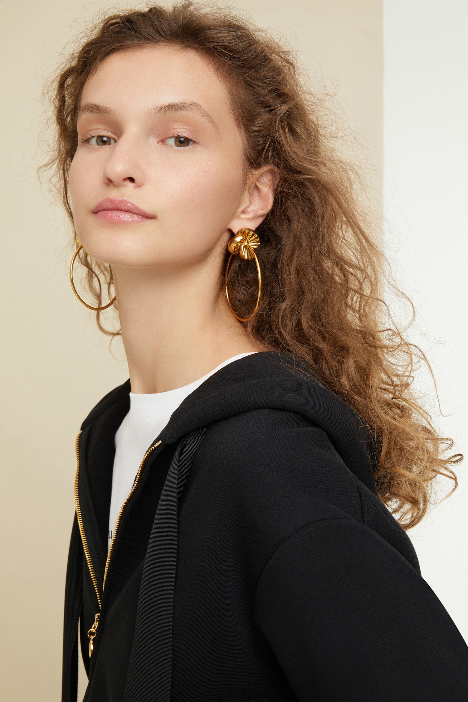 Patou JW060 boucles oreilles mandarine doré TU
