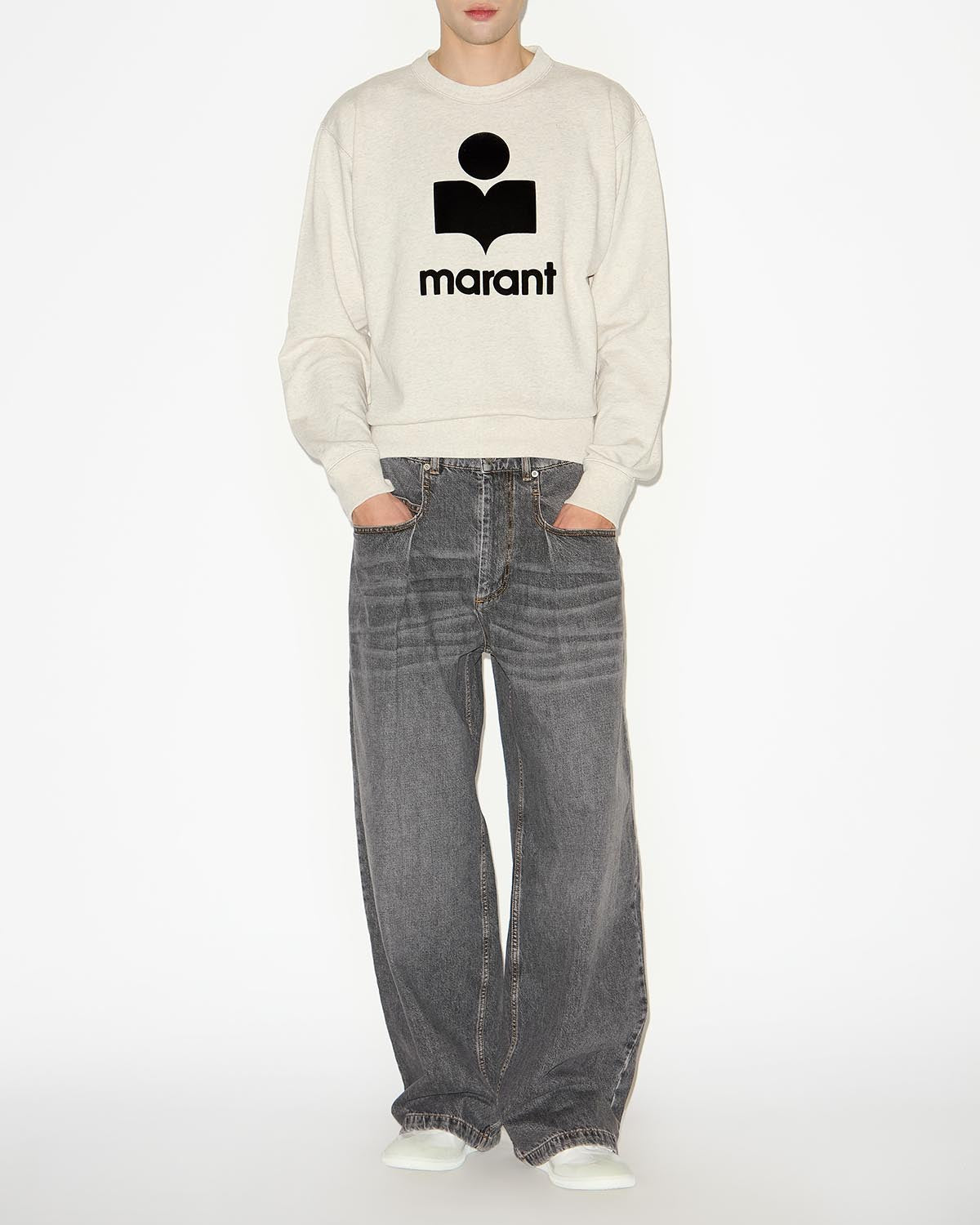 Isabel Marant Sweatshirts Mikoy sweatshirt écru coton