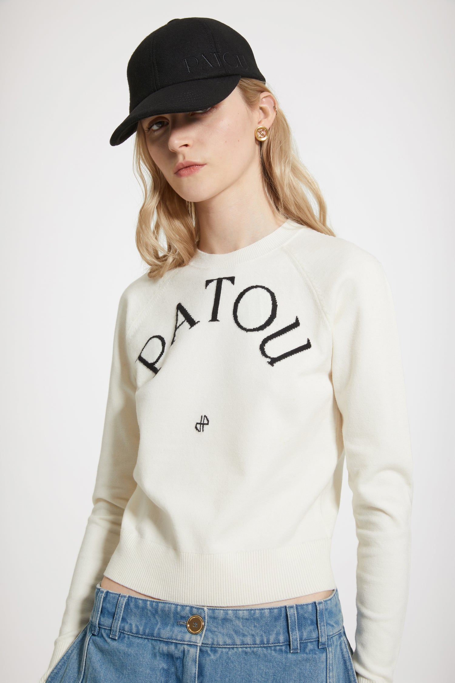 Patou casquette feutre laine noire XS