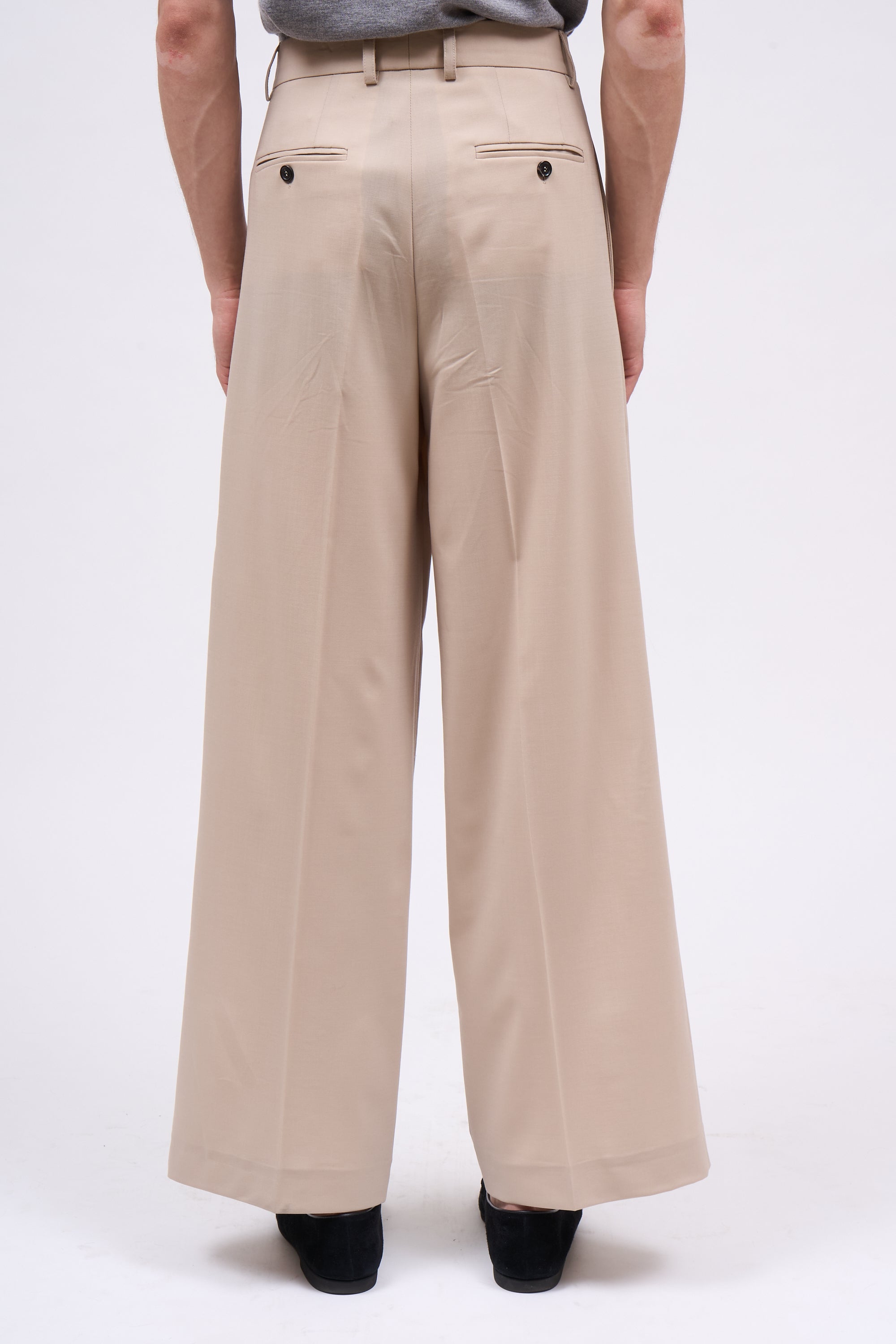 Paul & Joe Julio pantalon loose beige laine vierge