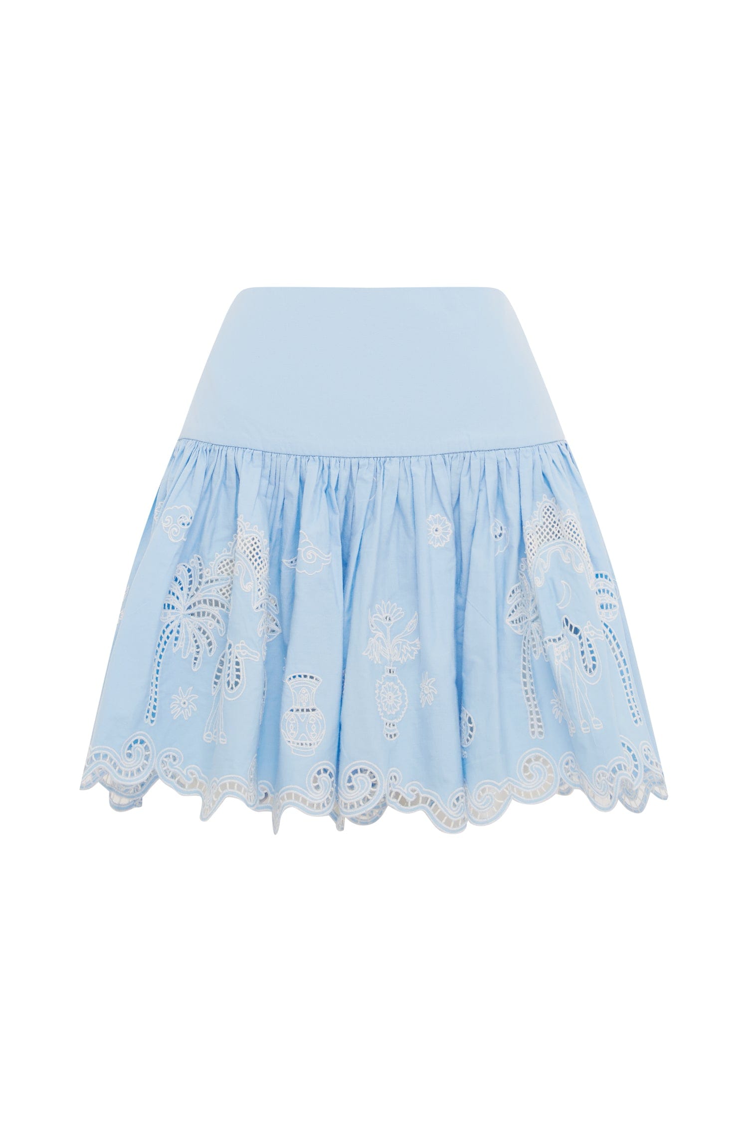 Alemaïs Maizy Embroidered jupe courte coton bio taille 10