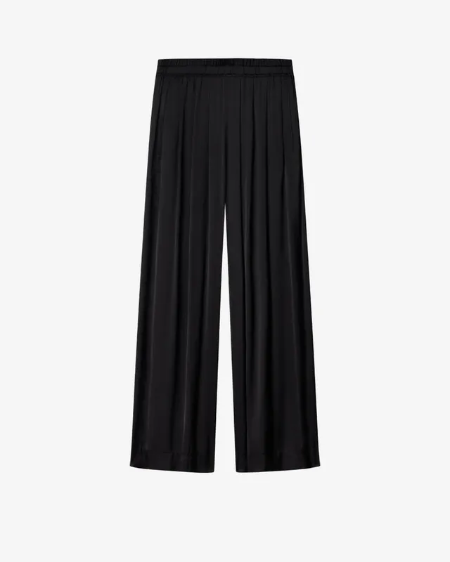 Isabel Marant Nolia PA0716FA pantalon satin noir