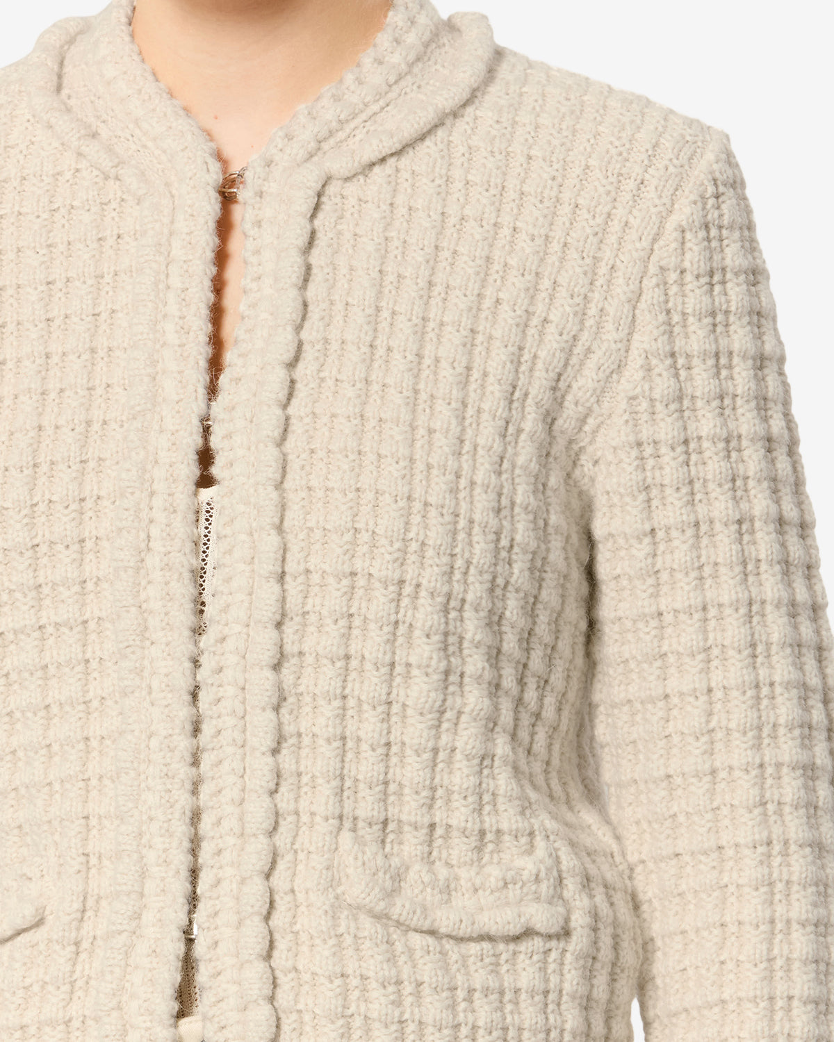 Isabel Marant Mailles Hortense cardigan écru laine alpaga