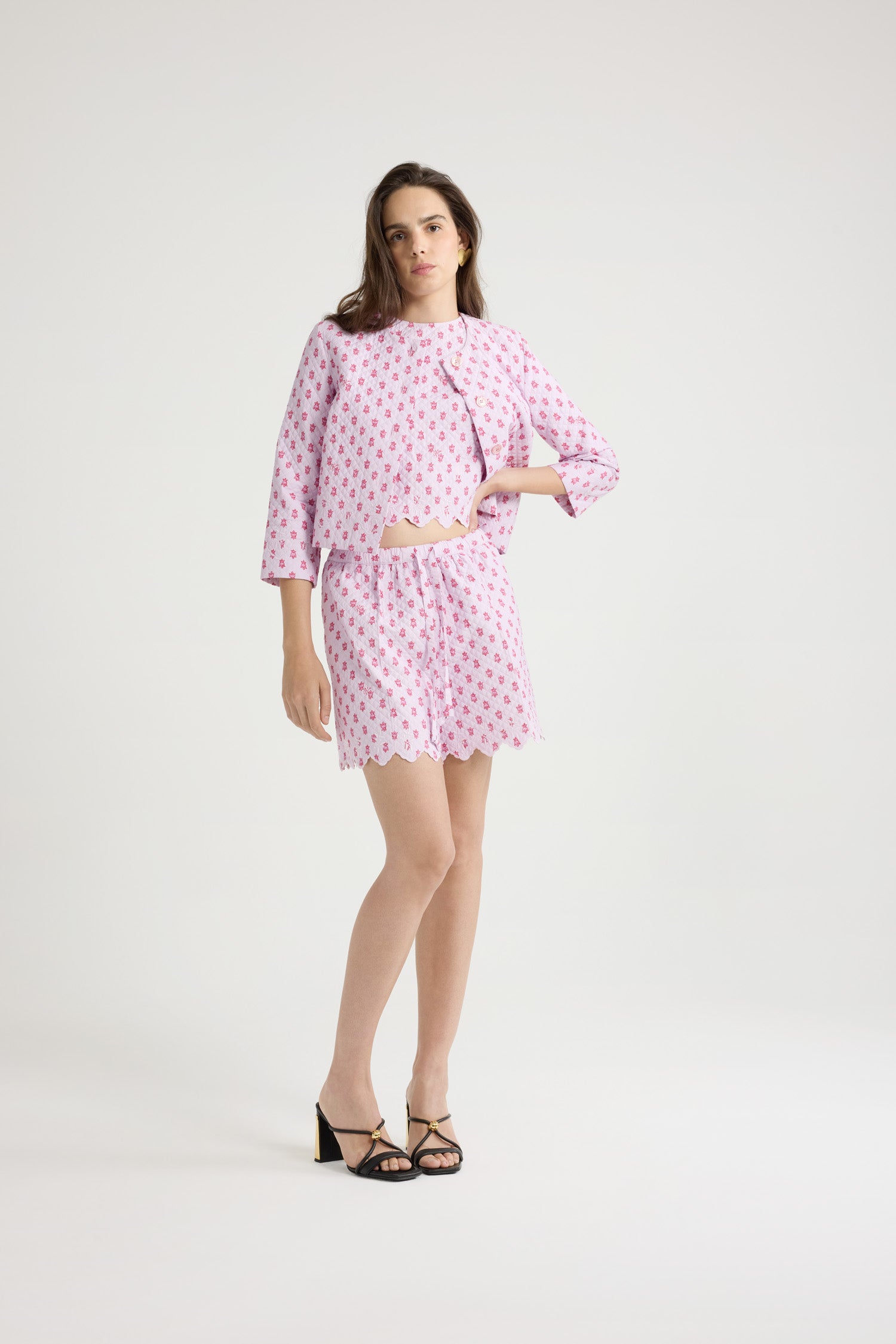 Patou P25JA052 veste matelassée viscose rose Provence
