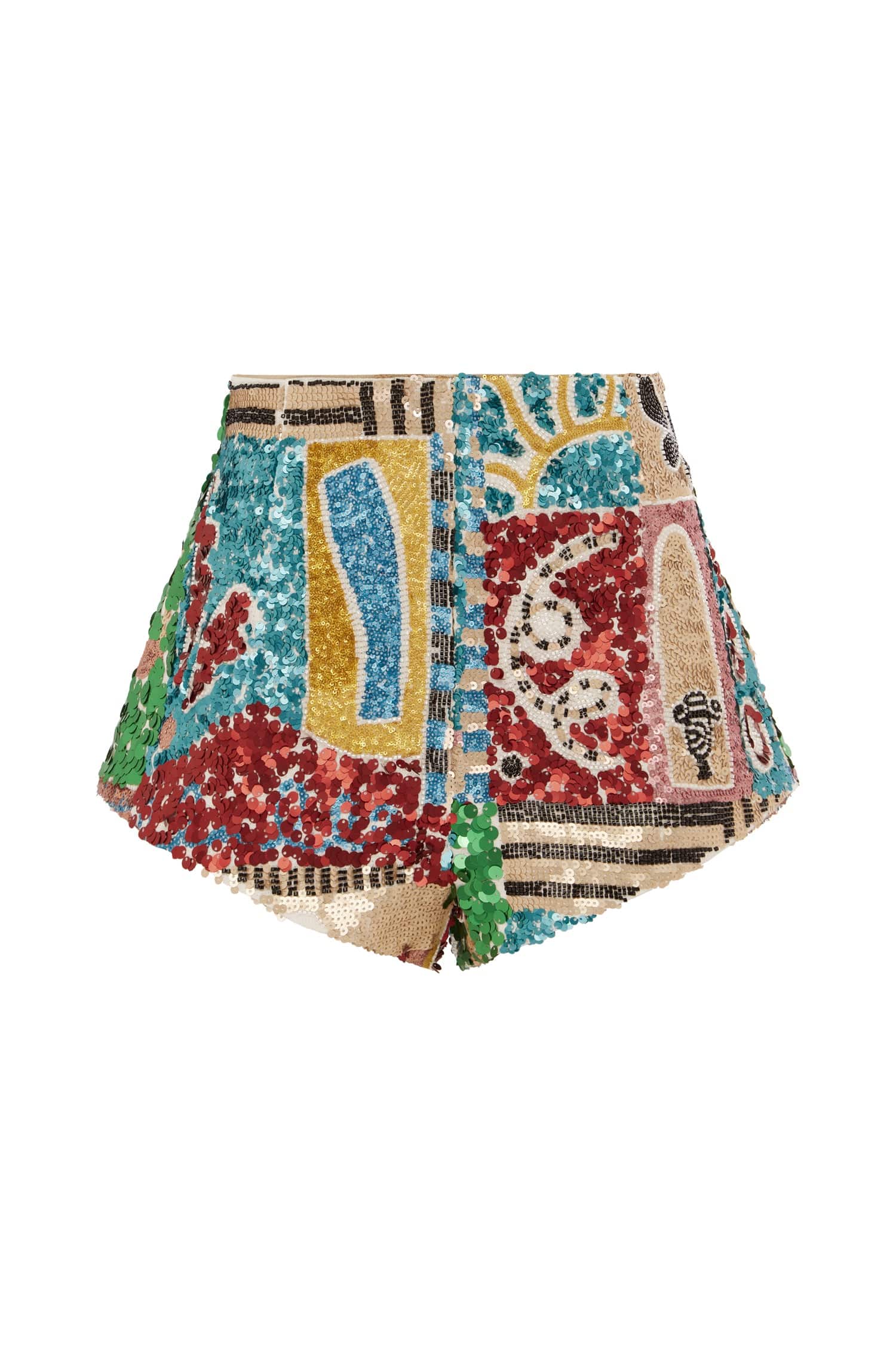 Alemais Jazz Embellished short lin taille haute