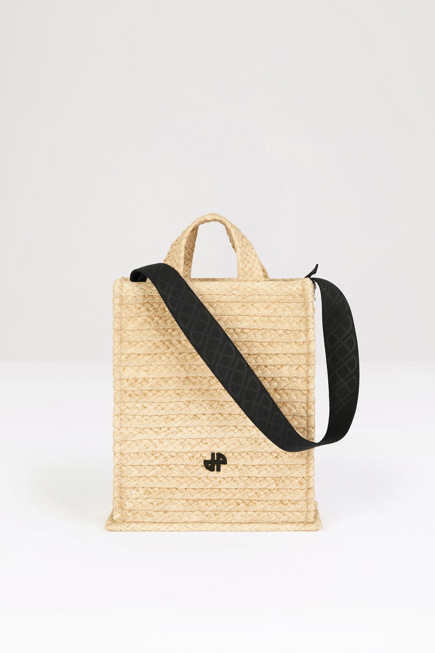 Patou tote JP AC062 raphia vanille vertical