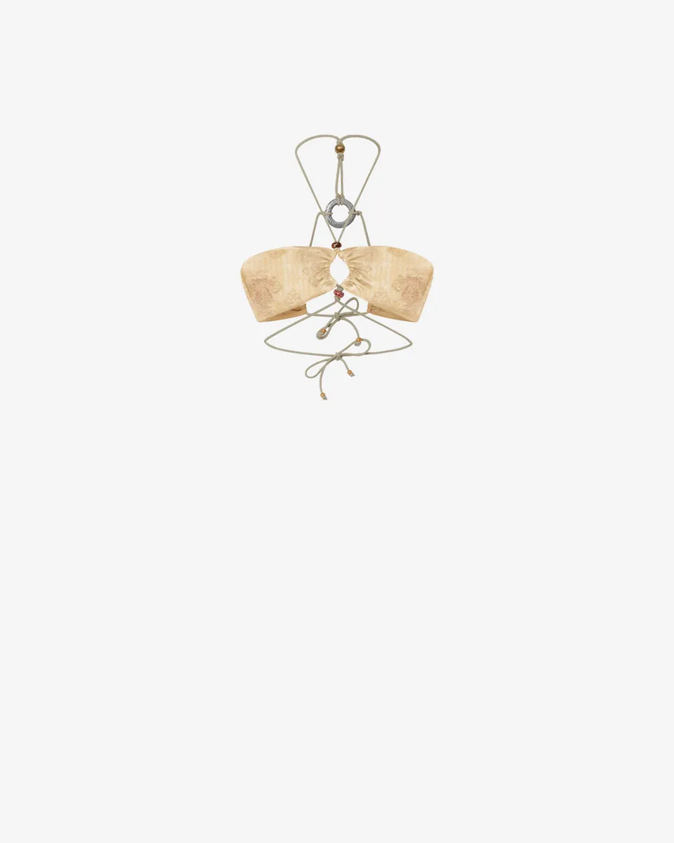 Isabel Marant Analia SG0031FA haut maillot désert rayures