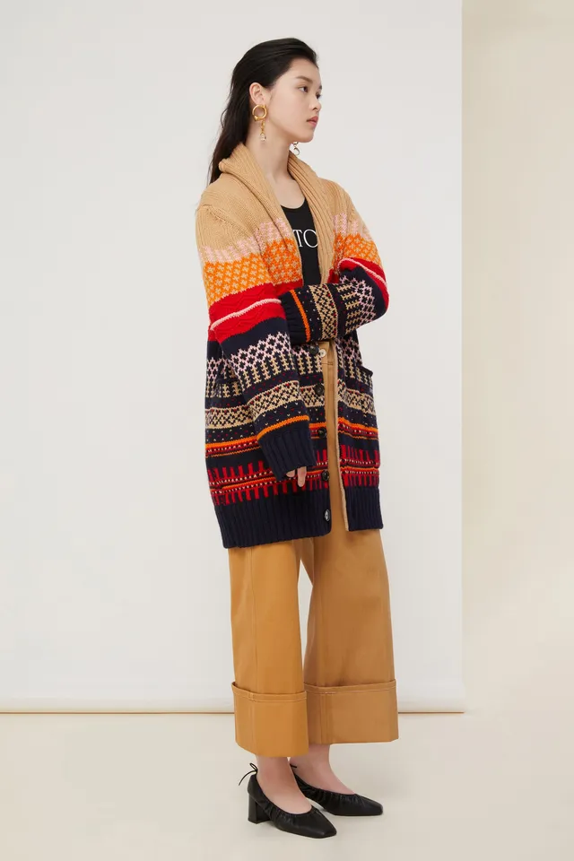 Patou Knitwear KN03080285025 cardigan laine multicolore TU