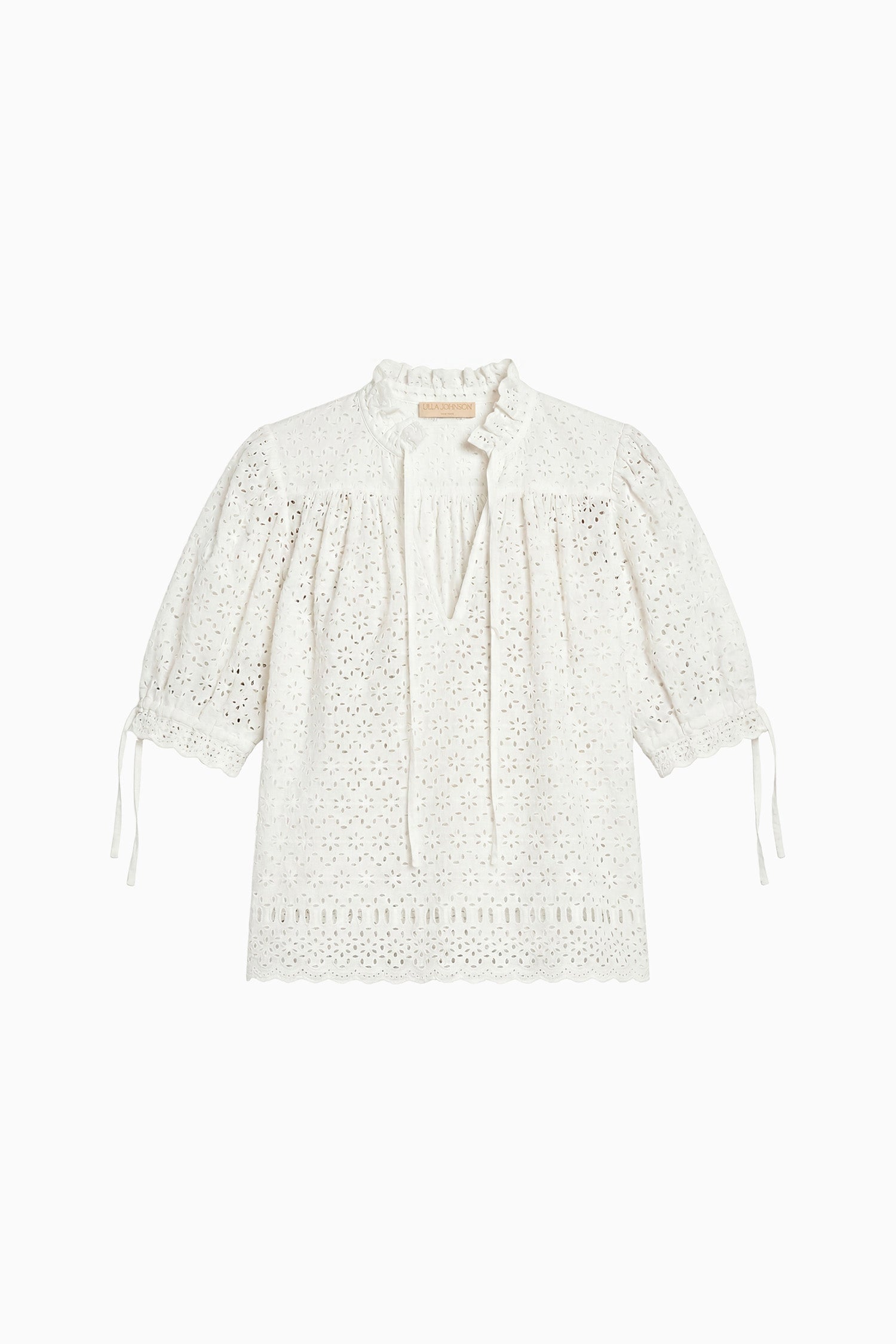 Ulla Johnson Alouette PF260207 top coton Pristine blanc