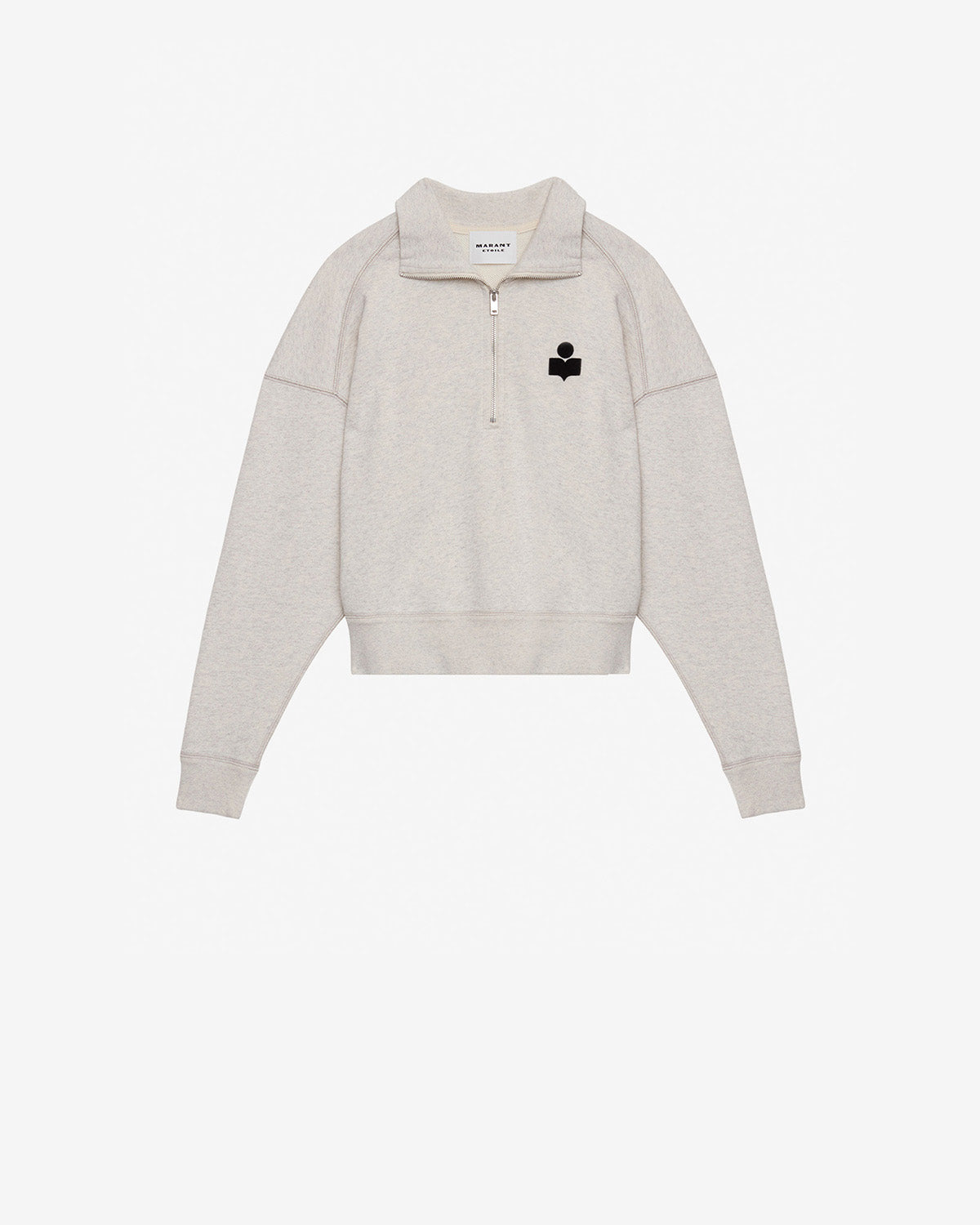 Isabel Marant Ross sweatshirt écru col montant zip