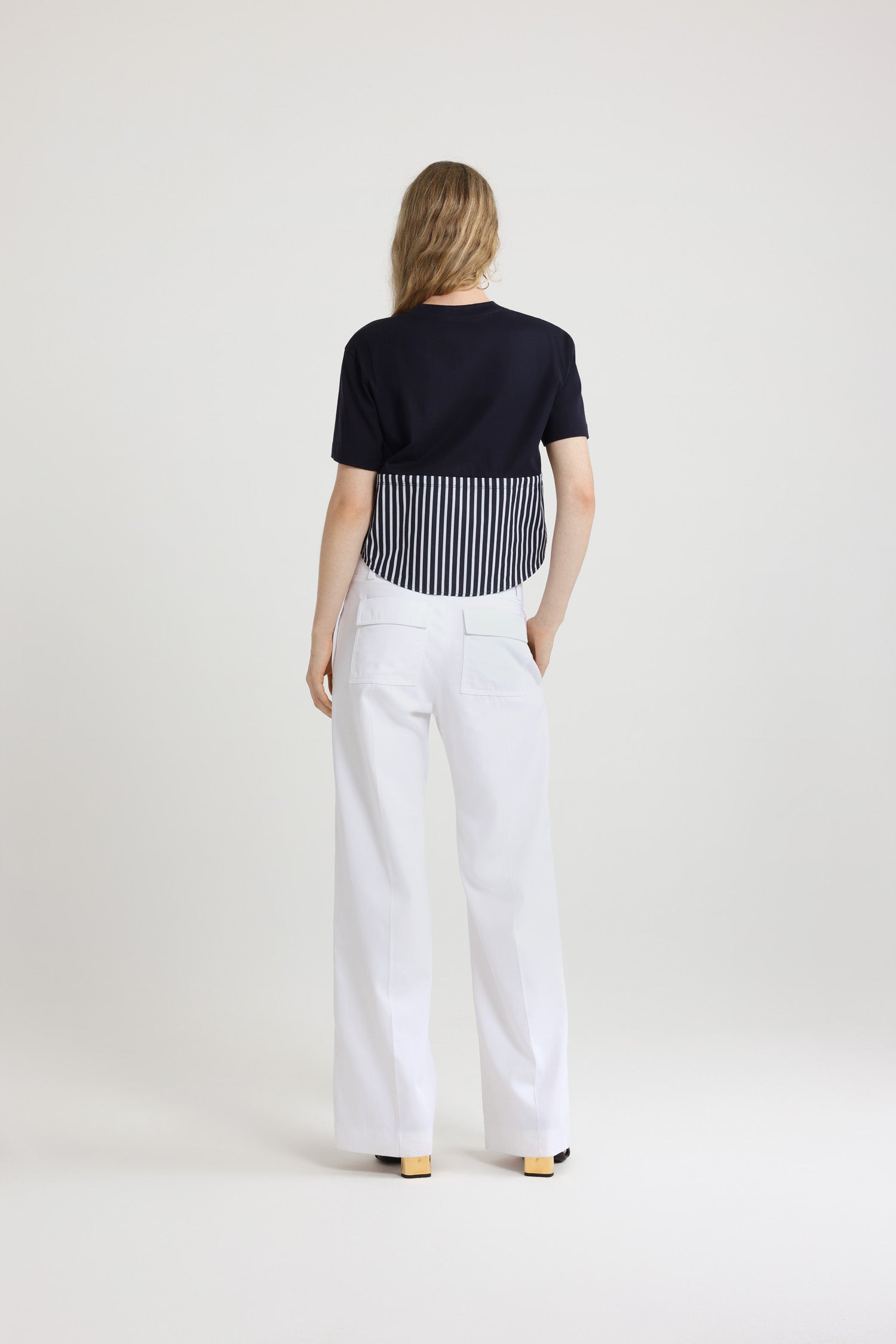 Patou Hybrid JE138 t-shirt coton bio bleu Navy Black