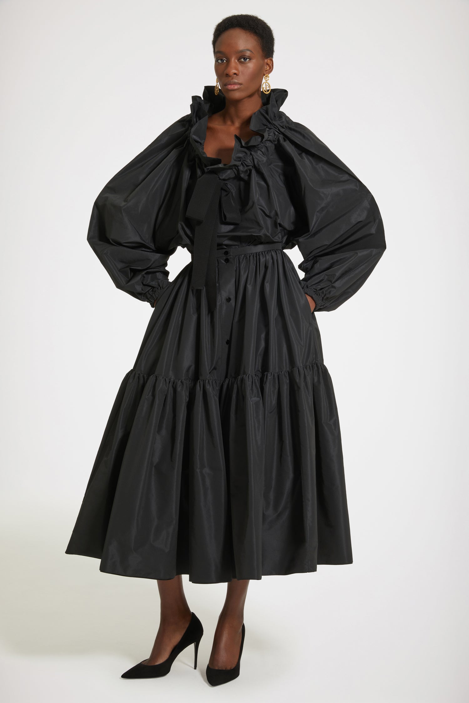 Patou SK0480011999B jupe midi faille noire 38