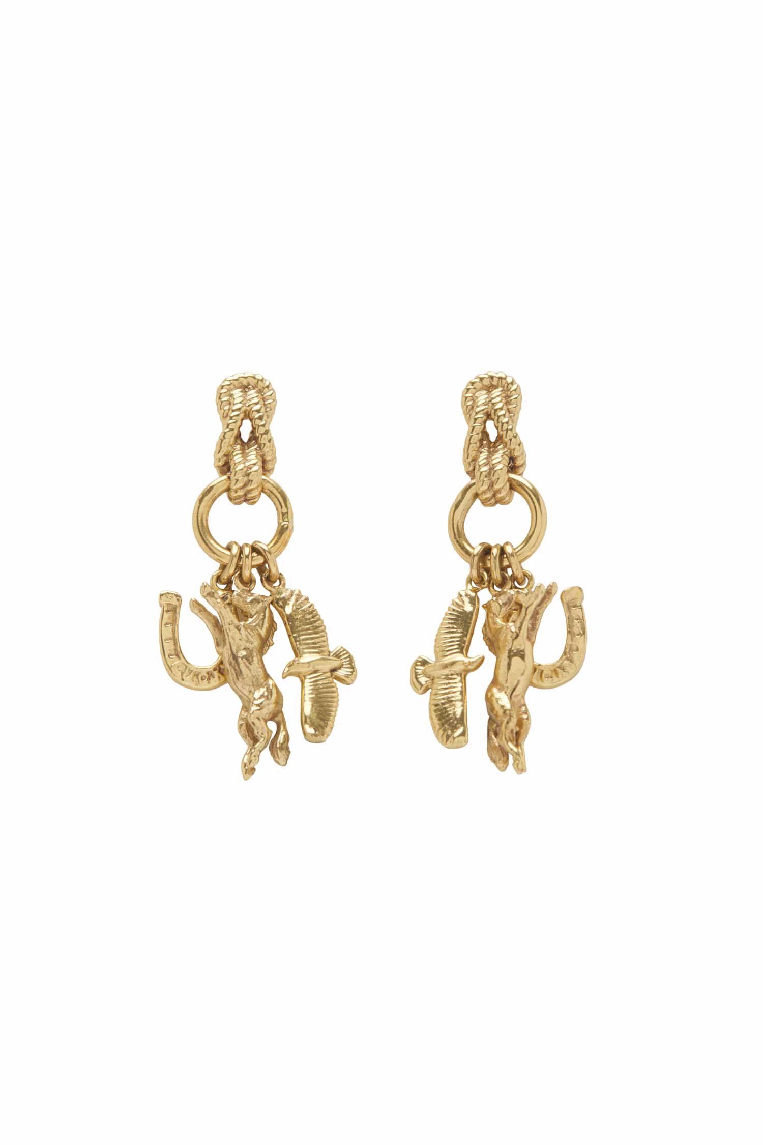 Alemäis Django Horse Charm boucles d’oreilles doré