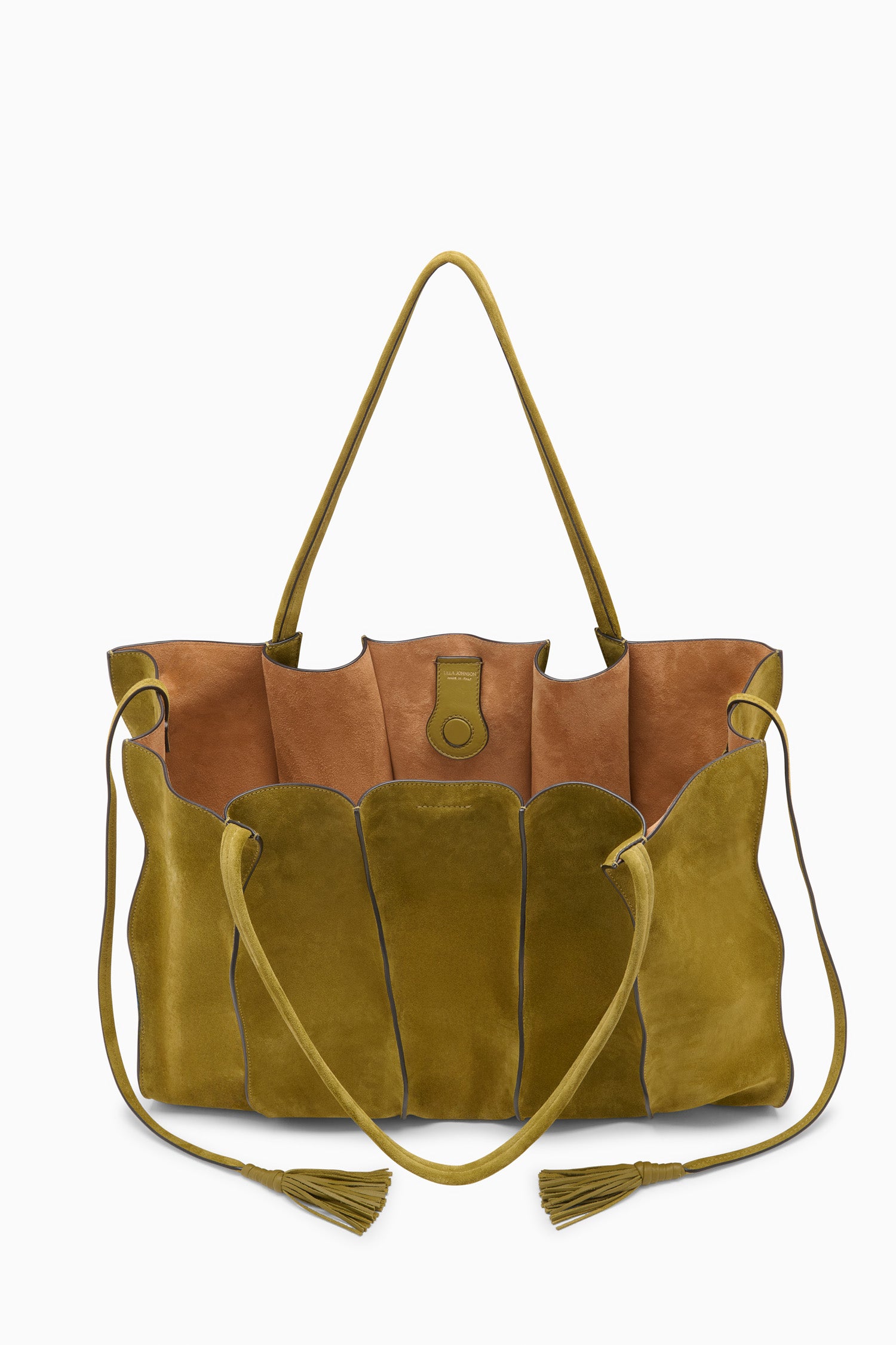 Ulla Johnson Adria Grand Tote Olive Suède Bandoulière