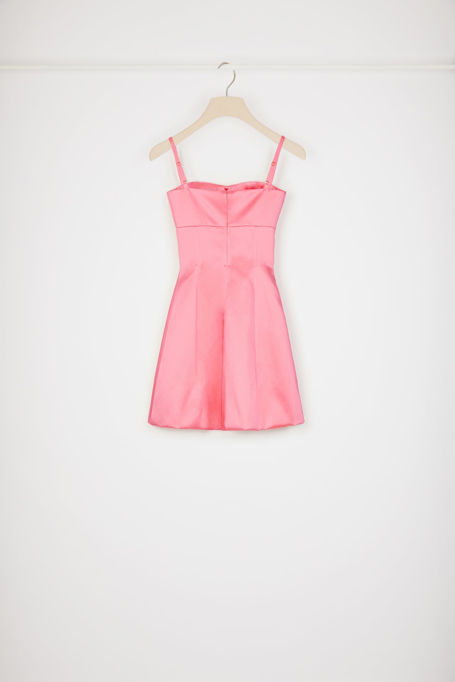 Patou P23DR1110139454C robe satin rose Camelia découpe