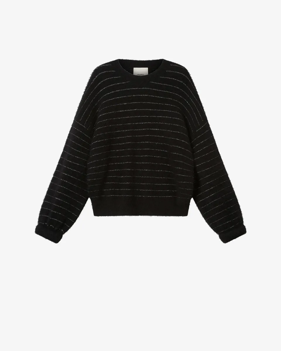 Isabel Marant Stacy PU0993 pull noir argenté