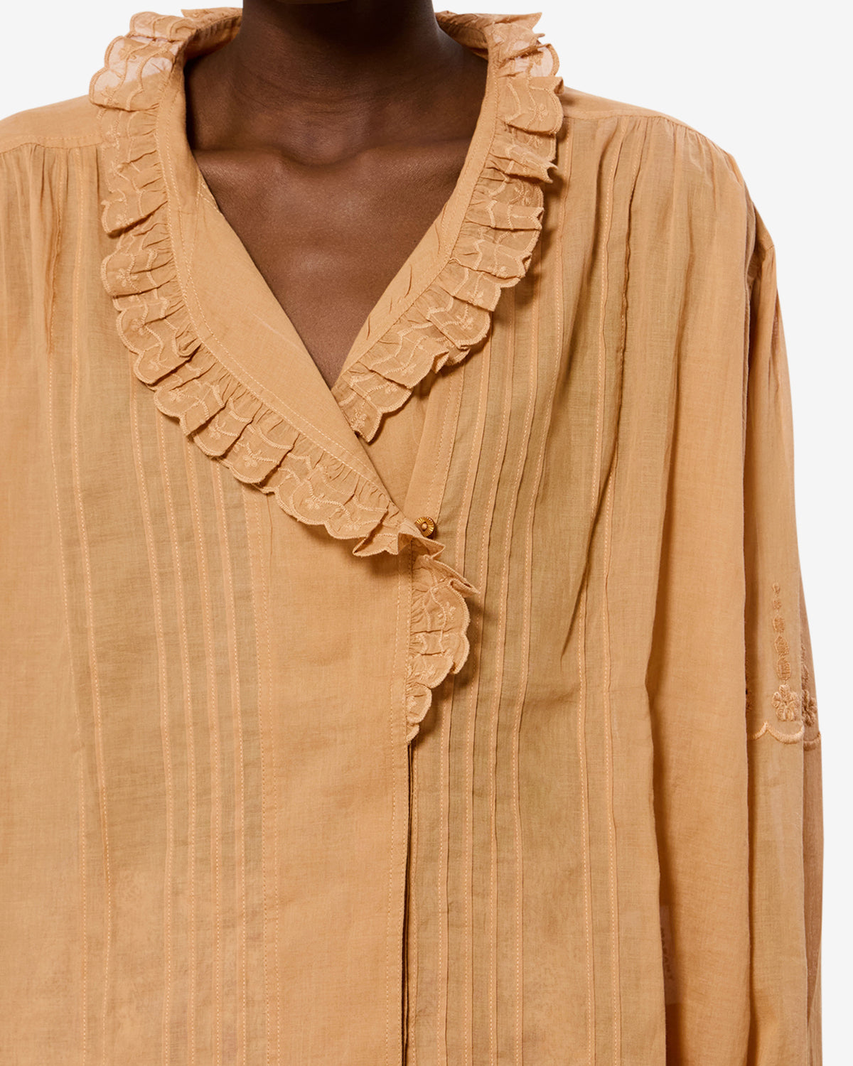 Isabel Marant Leota chemisier caramel voile coton