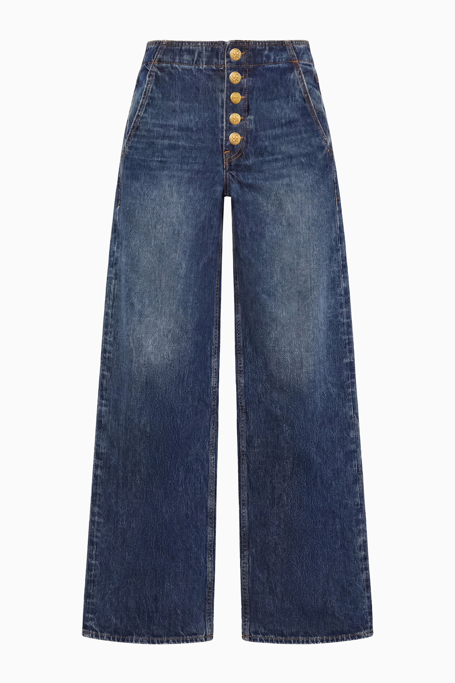 Ulla Johnson Jasmine jean large taille basse Nile 100% coton