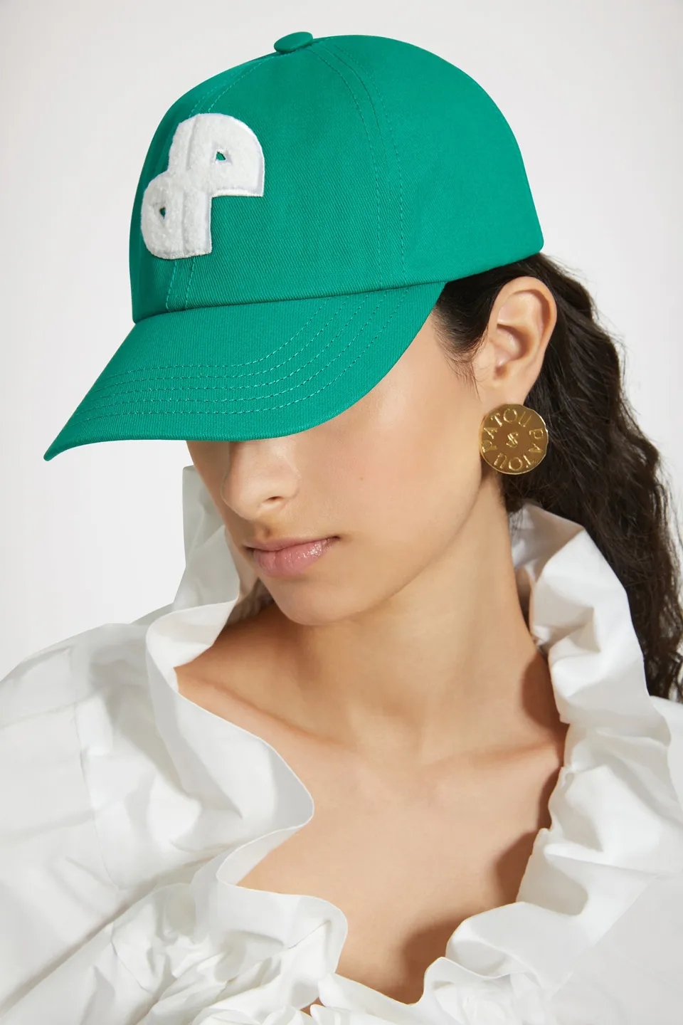 Patou casquette P24AC0630175703G Forest Green coton JP
