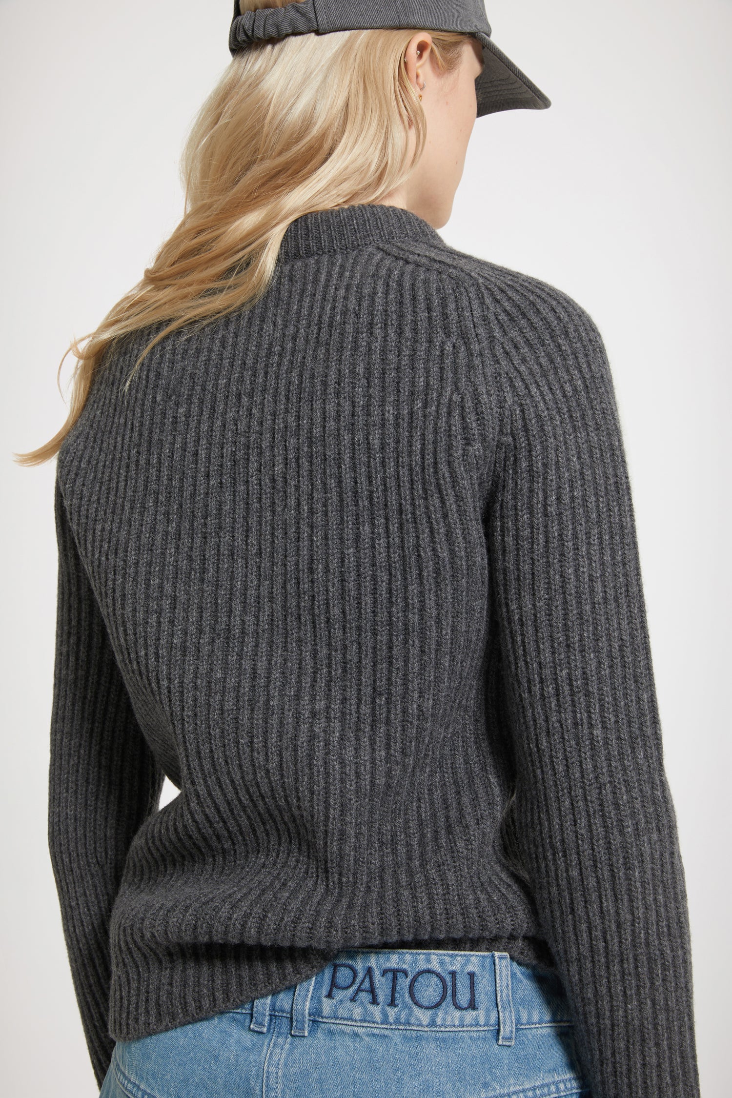 Patou KN140 pull gris laine cachemire