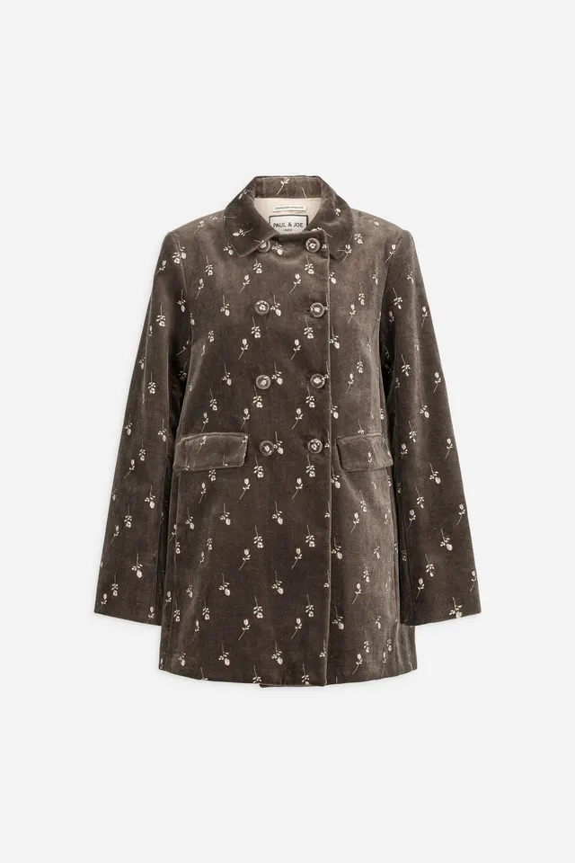 PAUL & JOE PAPILLON veste velours brodée France 36