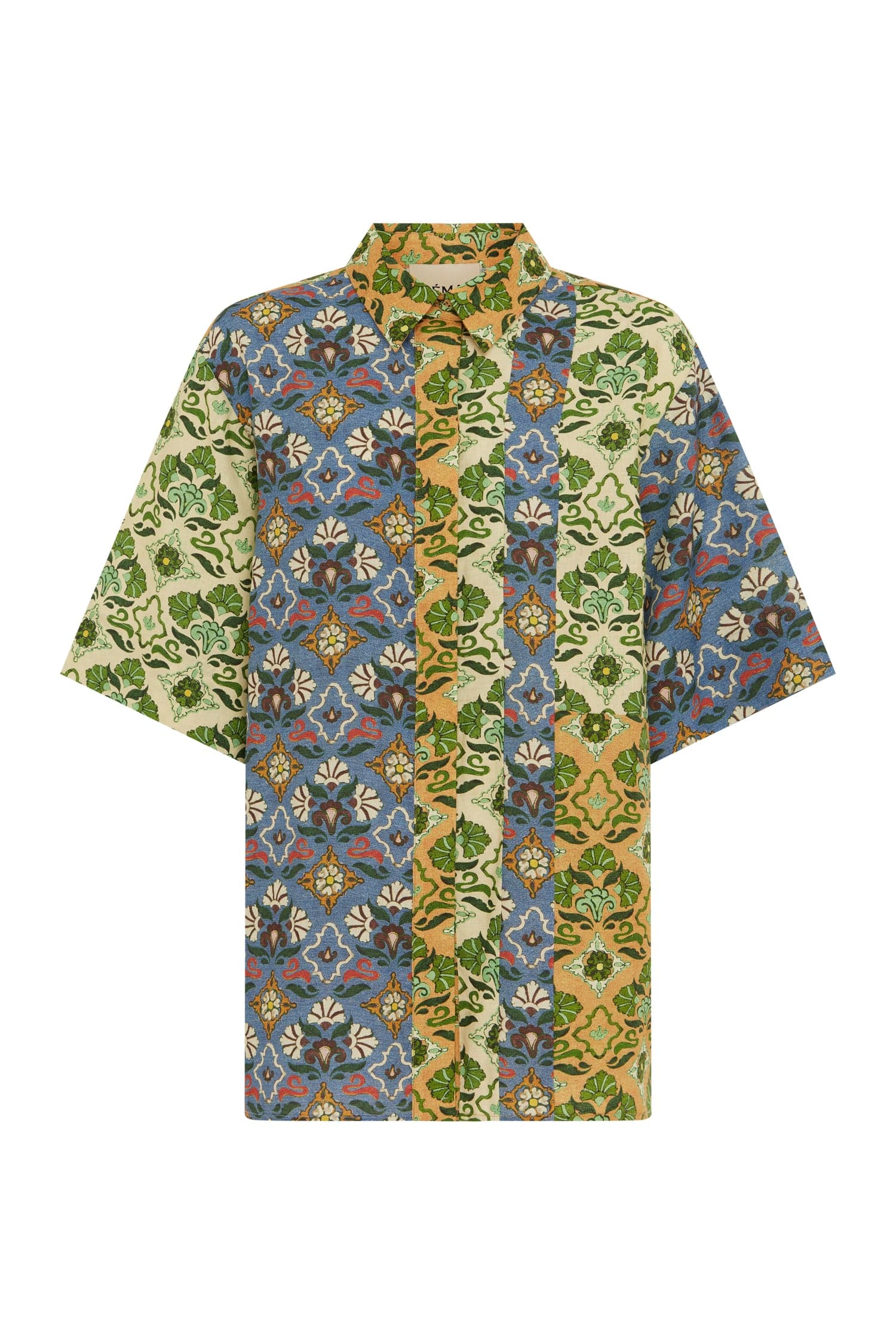 Alemäis Ali Spliced chemise lin femme coupe ample