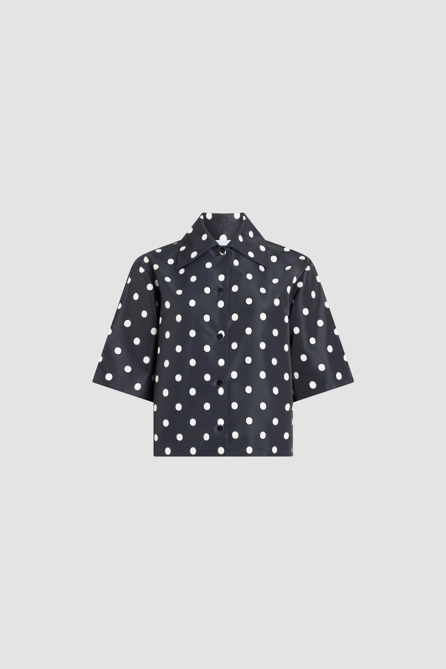 Patou P26BL05902455963 blouse pois bleue faille