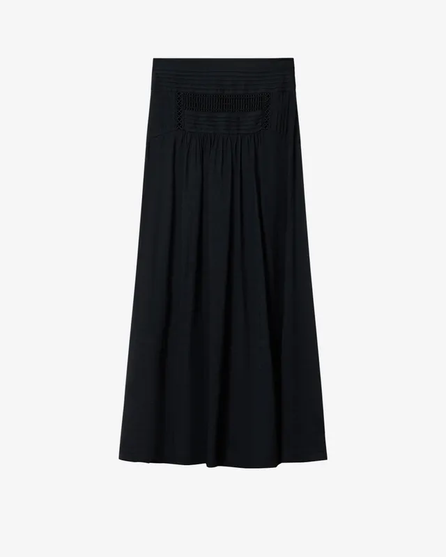 Isabel Marant Pylka jupe longue noir en lin