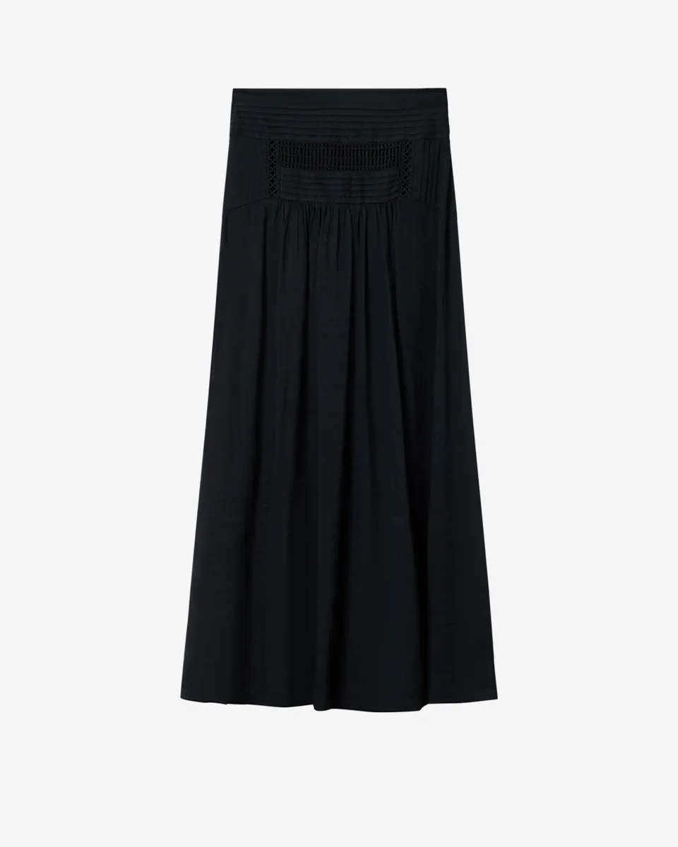 Isabel Marant Pylka jupe longue noir en lin
