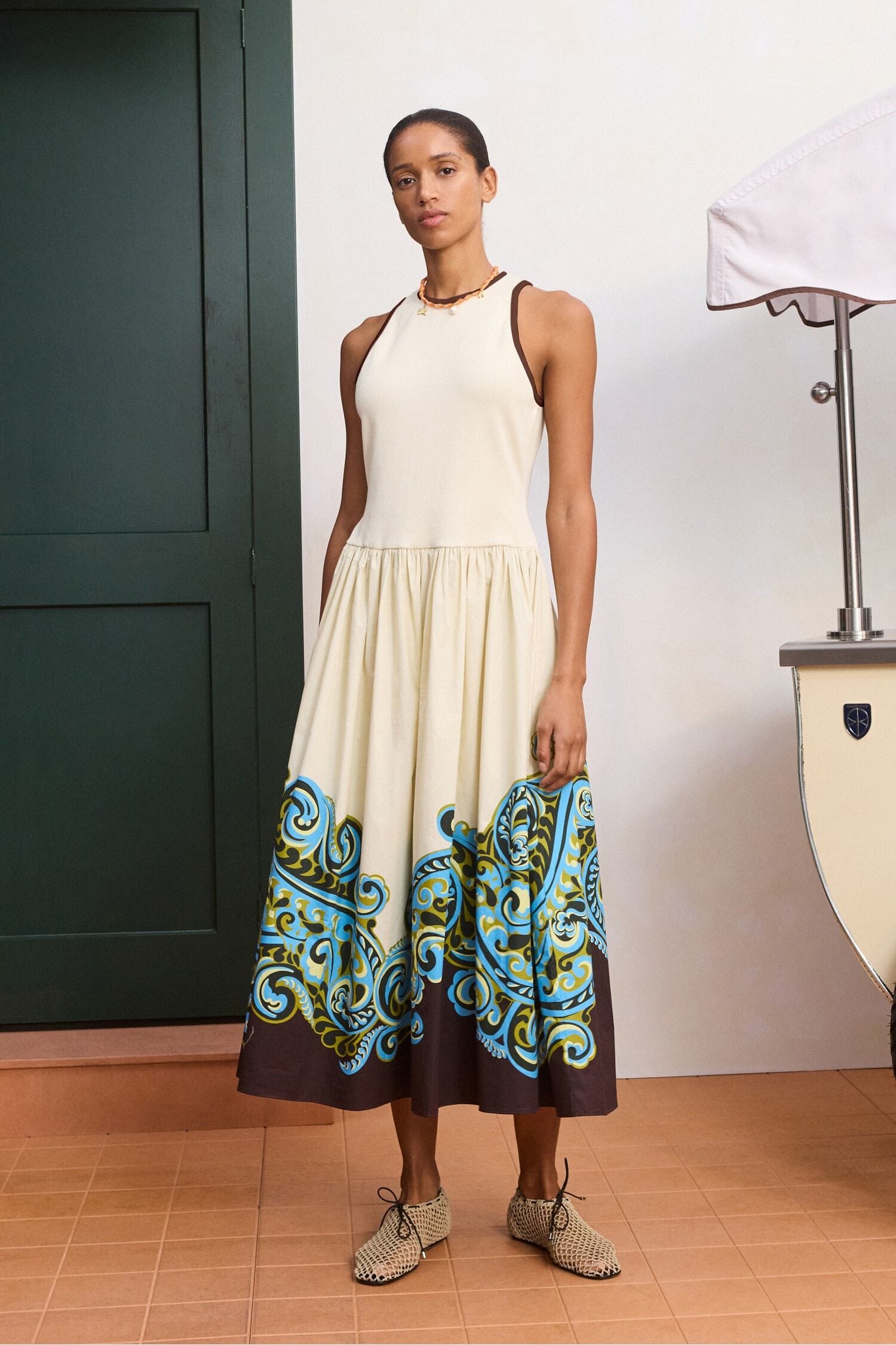 Alemais Natalia robe midi dos nageur coton bio AU8
