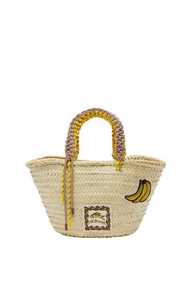 Alemäis Mona Midi Macrame panier feuille palmier taille unique