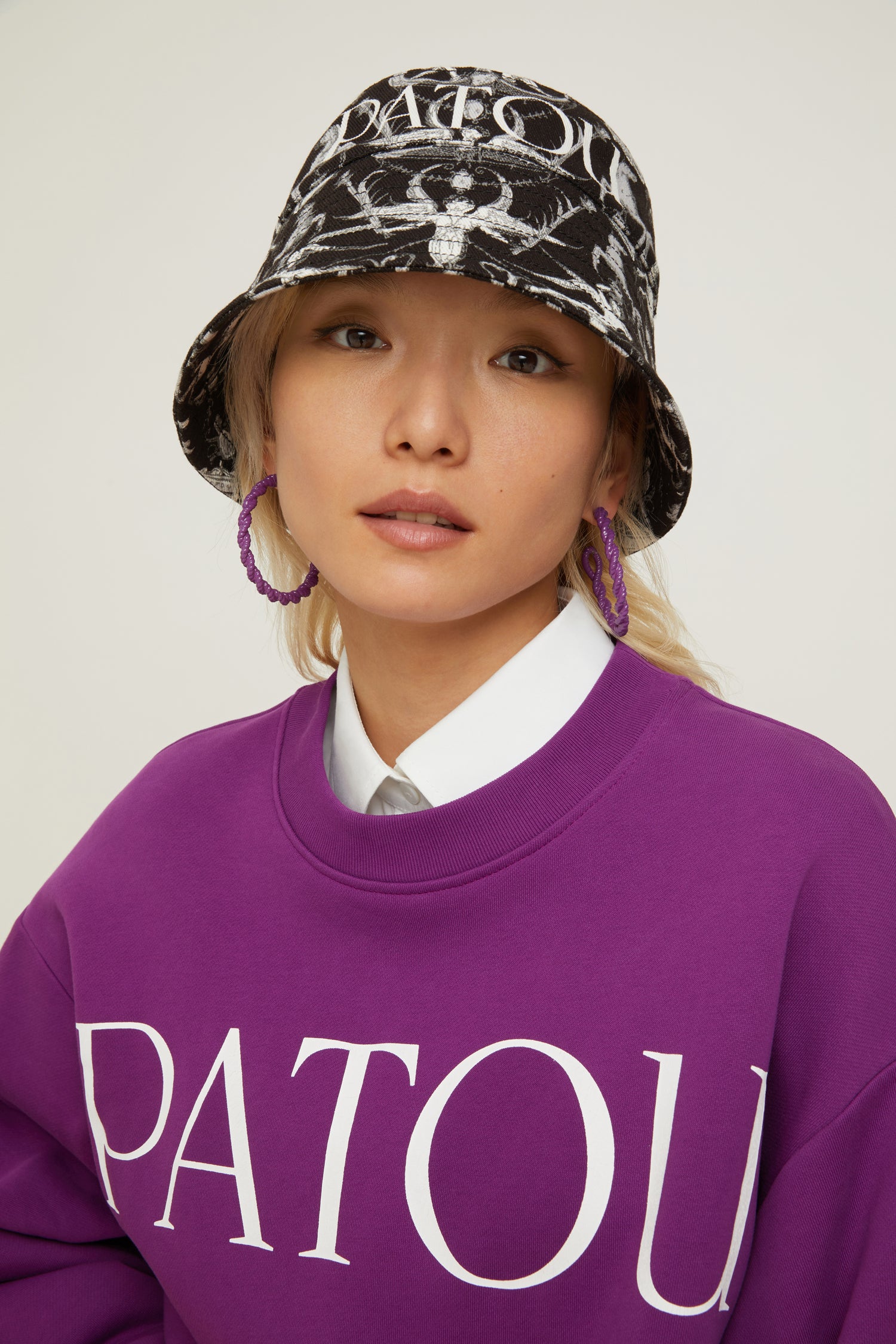 Patou JE036 sweatshirt cropped anemone coton bio