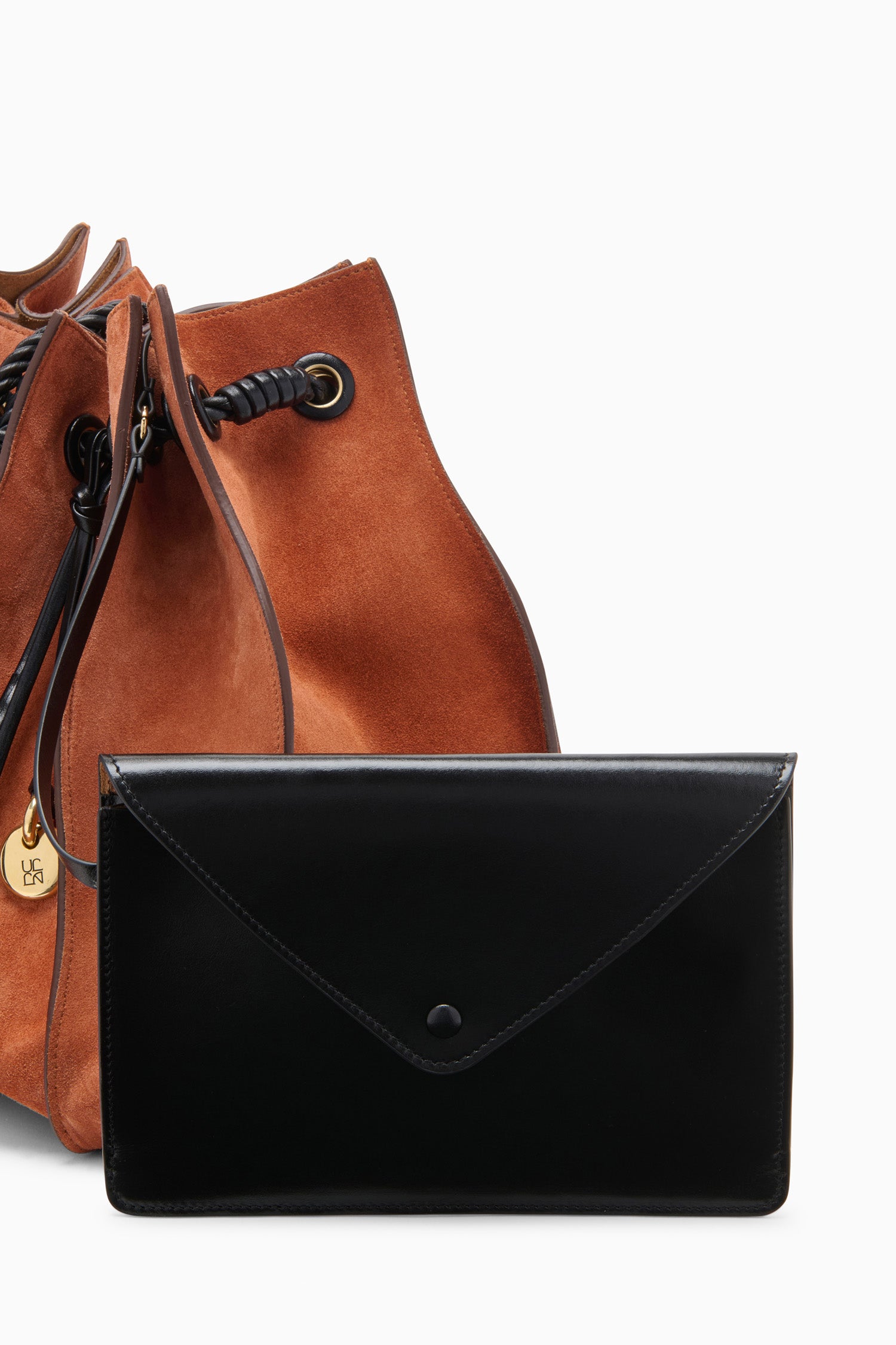 Ulla Johnson Adria tote cuir Sierra suède marron OS