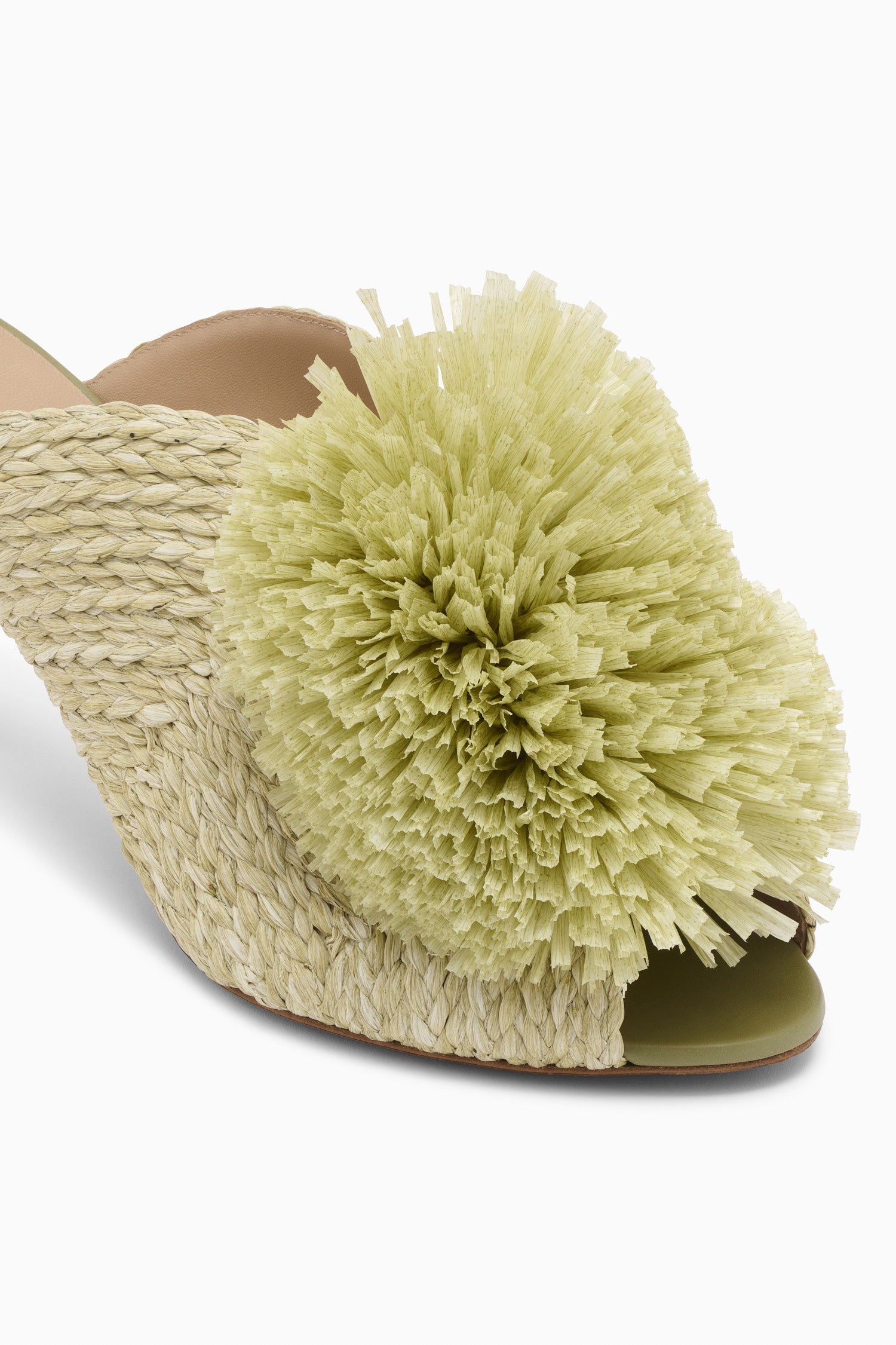 Ulla Johnson Raffia SP271008 mule raphia Olive talon 75mm