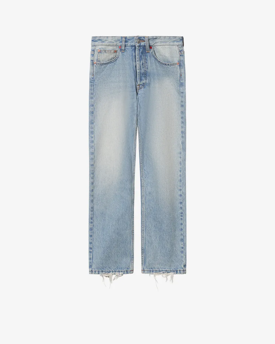 Isabel Marant Daya PA0807FA jean cropped bleu vintage