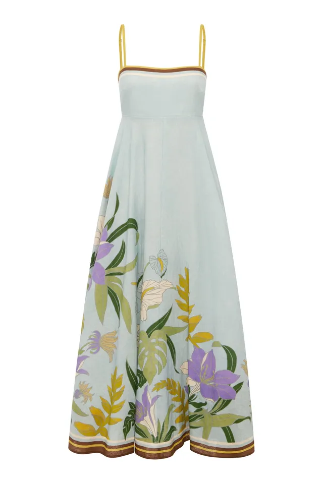 Alemäis Alfie robe midi lin bretelles poches
