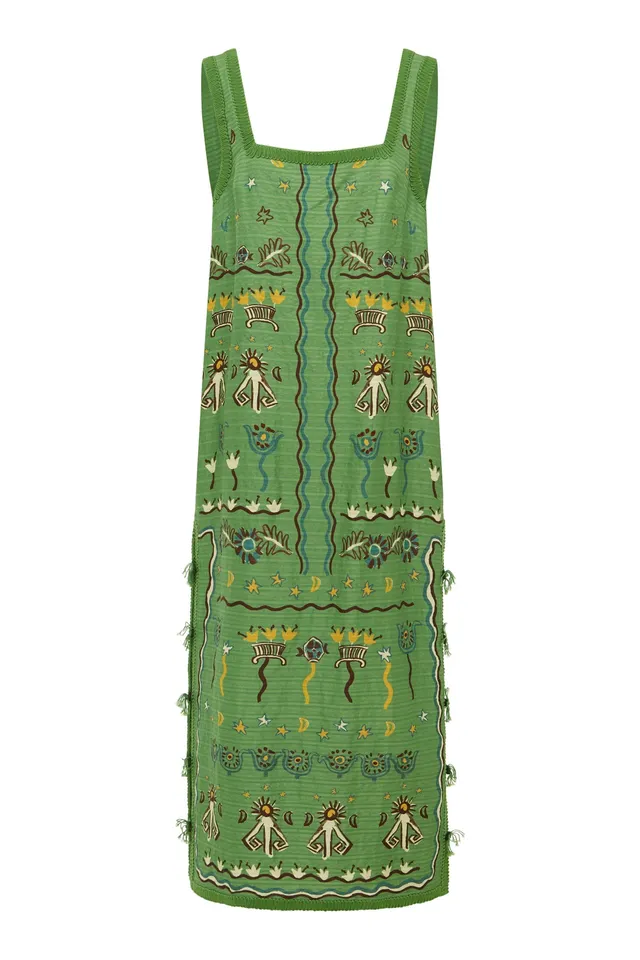 Alemäis Sun Dancer Midi Dress robe midi lin coton soie