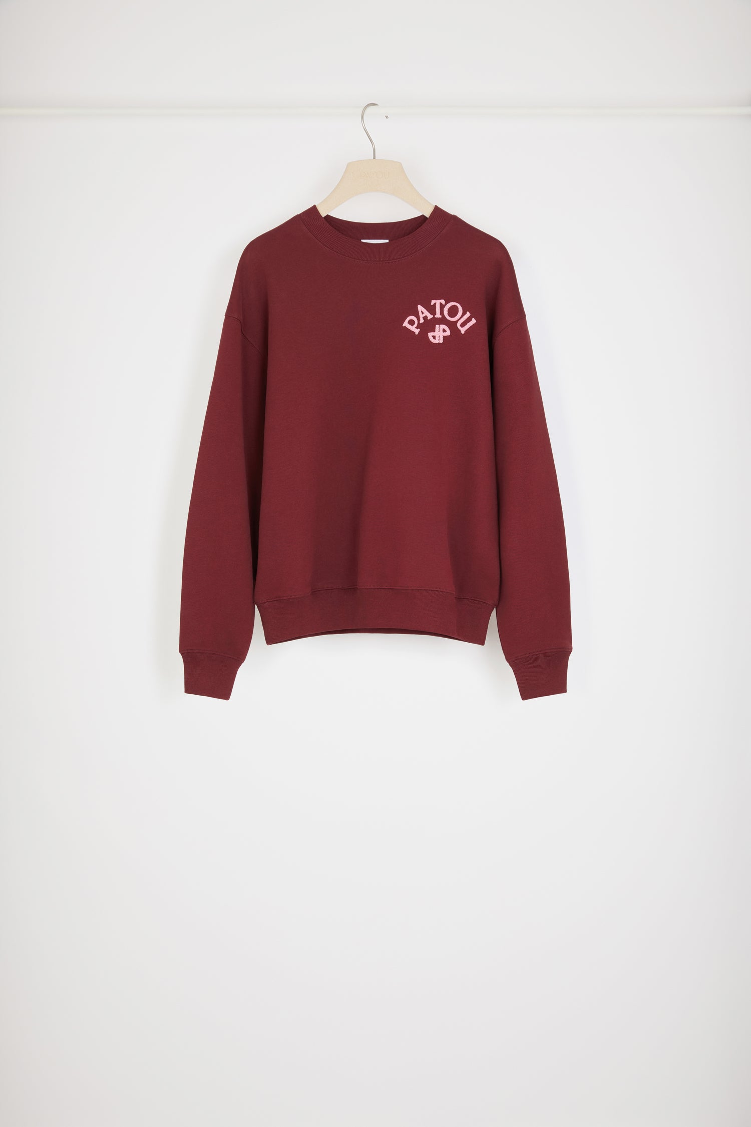 Patou Bouclette JE091 sweat coton bio Ruby Wine