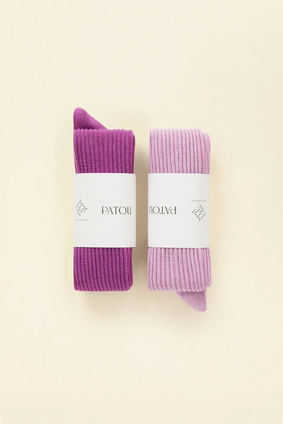 Patou AC022 chaussettes coton bio lavande lot de 2