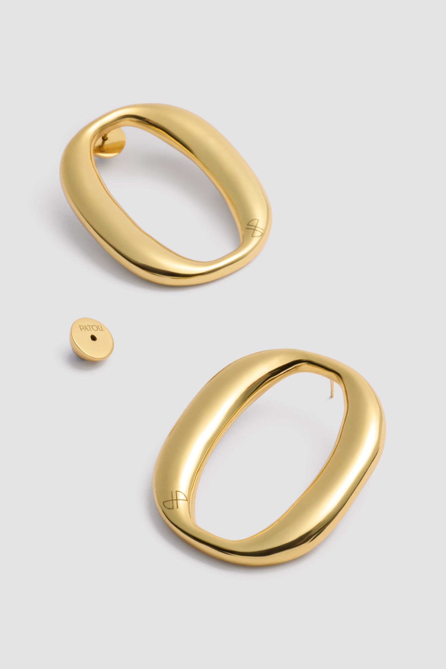 Patou JW169 boucles oreilles laiton Doré TU ovale