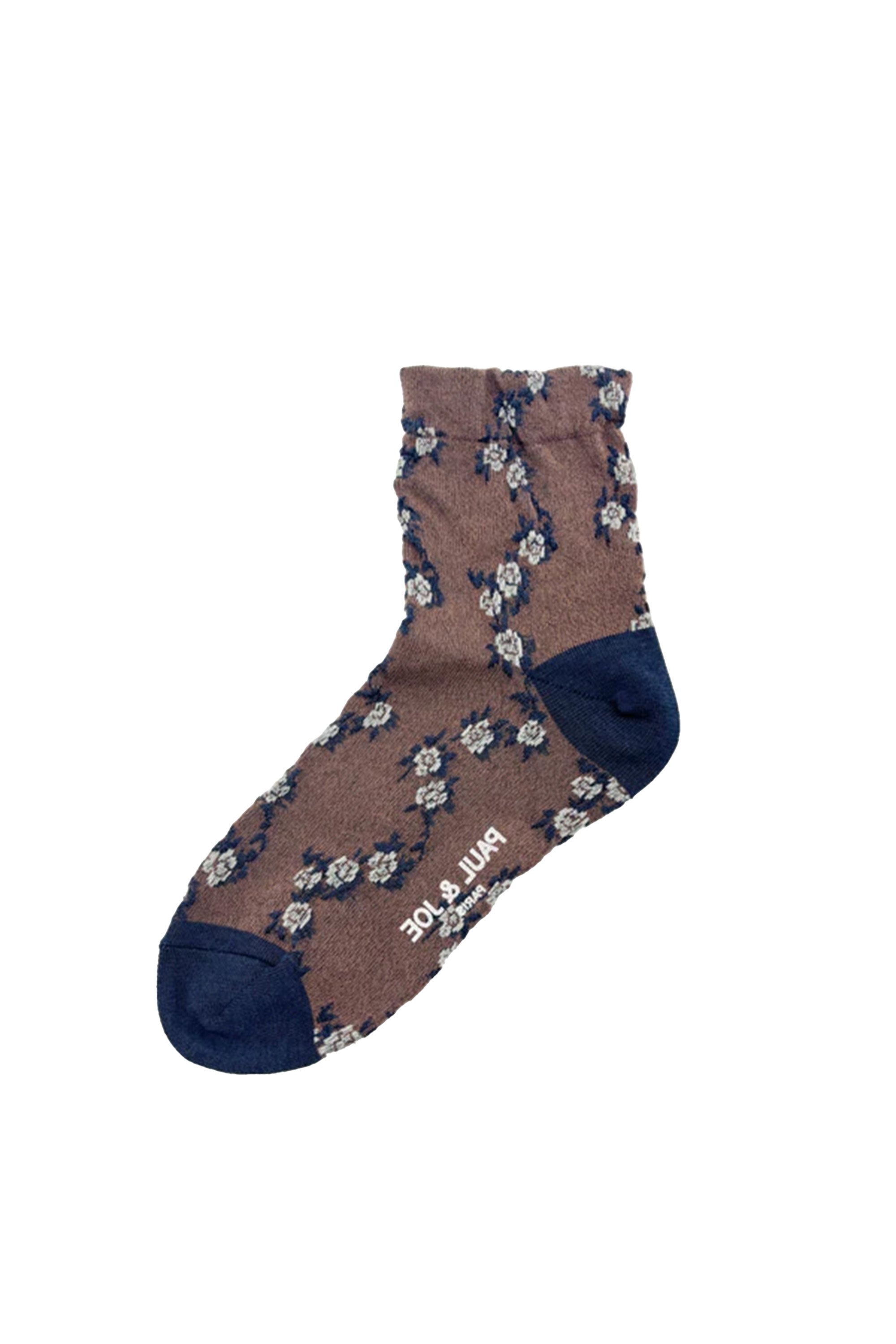 Paul & Joe Chaussettes femme fleurs orange 36-39